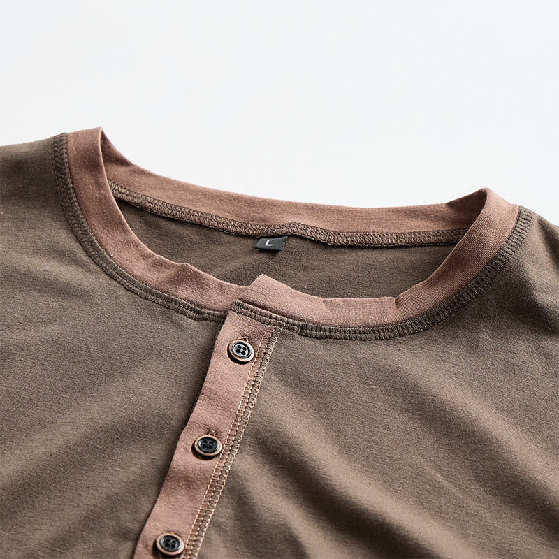 Herren-Poloshirt mit Rundhalsausschnitt und Kontrastnähten, Kurzarm - image 8
