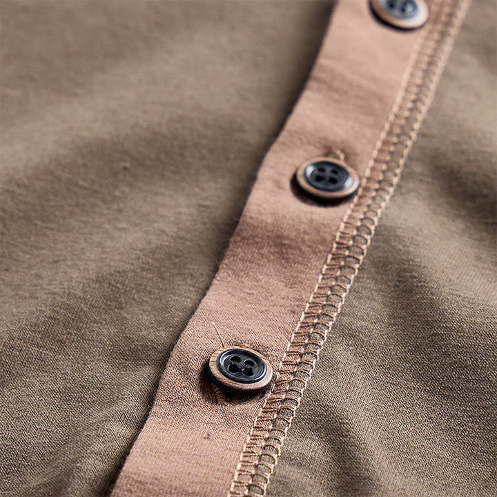 Herren-Poloshirt mit Rundhalsausschnitt und Kontrastnähten, Kurzarm - image 7