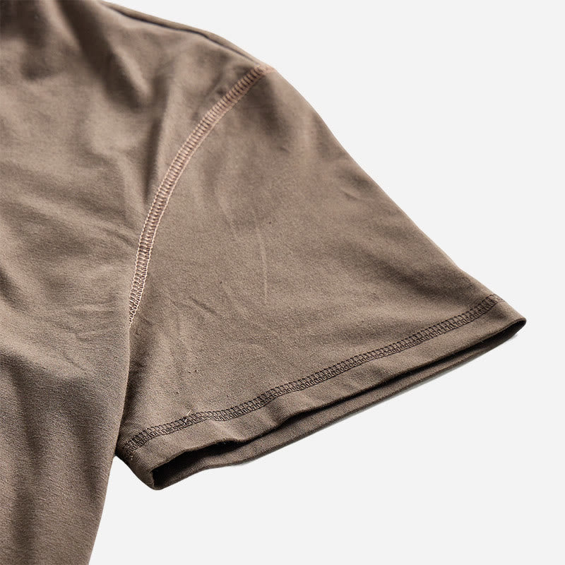 Herren-Poloshirt mit Rundhalsausschnitt und Kontrastnähten, Kurzarm - image 6