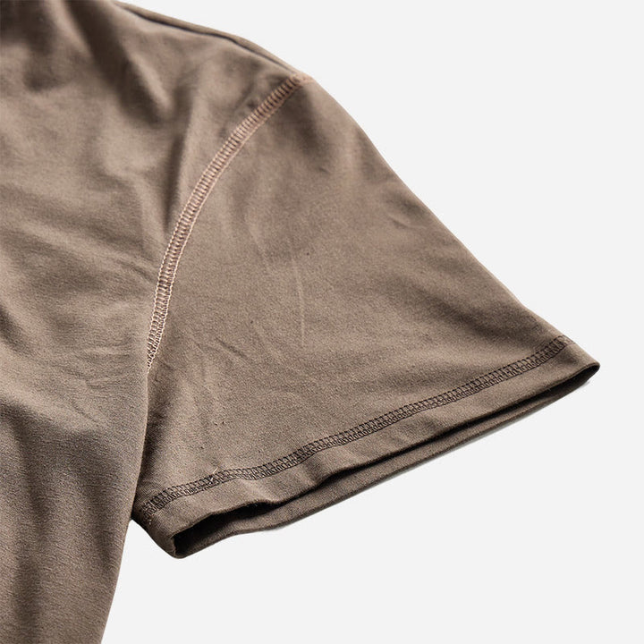 Herren-Poloshirt mit Rundhalsausschnitt und Kontrastnähten, Kurzarm - image 6