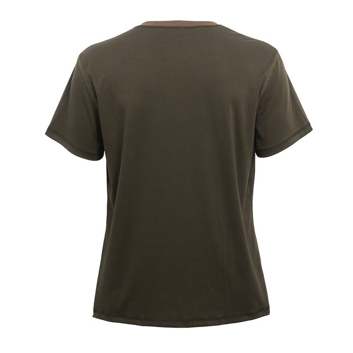 Herren-Poloshirt mit Rundhalsausschnitt und Kontrastnähten, Kurzarm - image 10