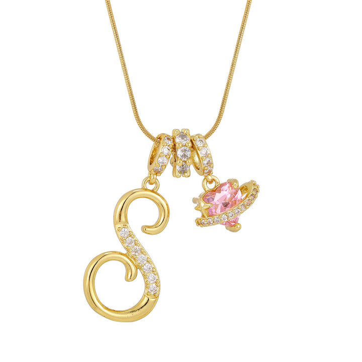Trendige Halskette mit rosa Herzanhänger im Dopamin-Stil - S - Golden - image 20