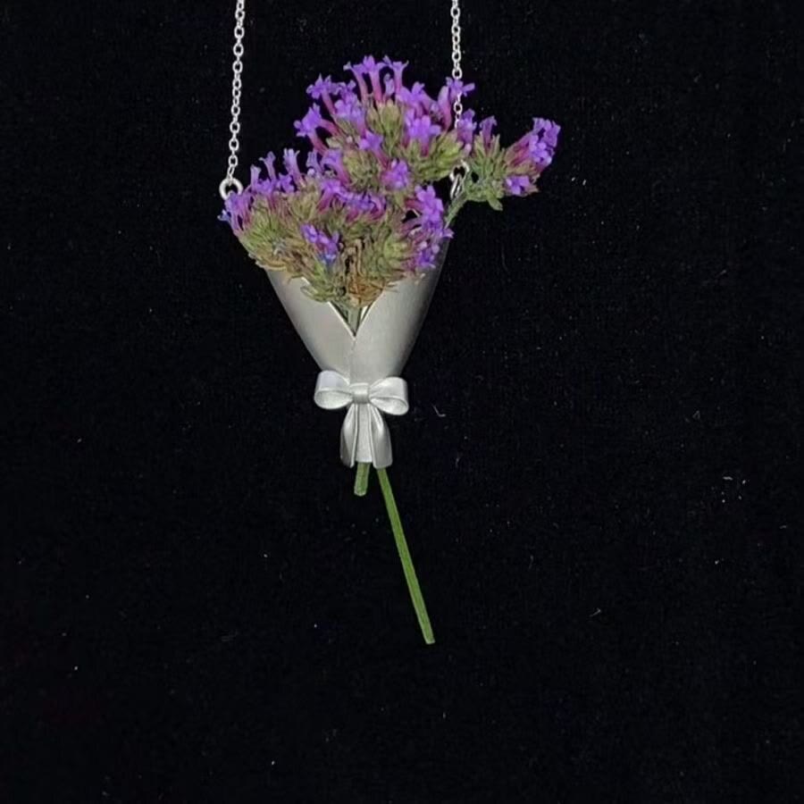 Kreatives Blumenstrauß-Design, tragbarer Anhänger, Halskette - image 4