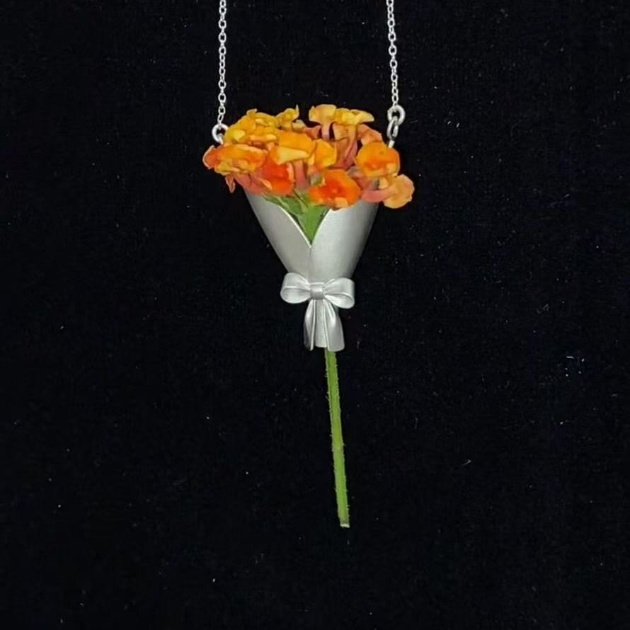 Kreatives Blumenstrauß-Design, tragbarer Anhänger, Halskette - image 3
