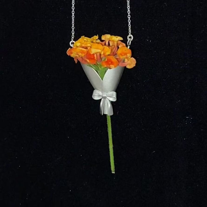 Kreatives Blumenstrauß-Design, tragbarer Anhänger, Halskette - image 3
