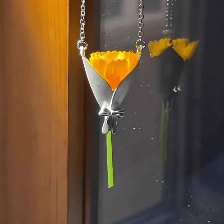 Kreatives Blumenstrauß-Design, tragbarer Anhänger, Halskette - image 1