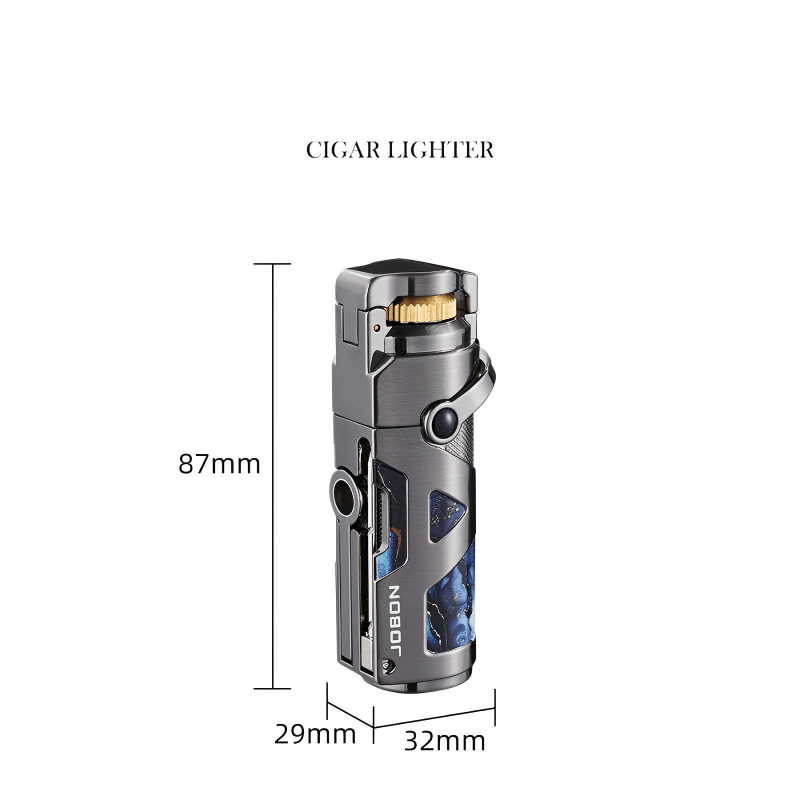 Premium Windproof Blue Flame Butan Zigarrenfeuerzeug - image 4