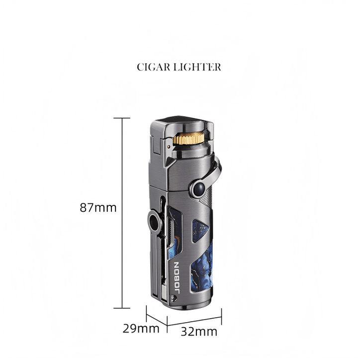 Premium Windproof Blue Flame Butan Zigarrenfeuerzeug - image 4