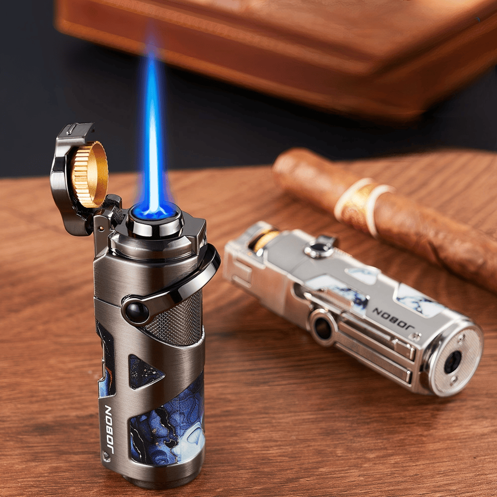 Premium Windproof Blue Flame Butan Zigarrenfeuerzeug - image 8
