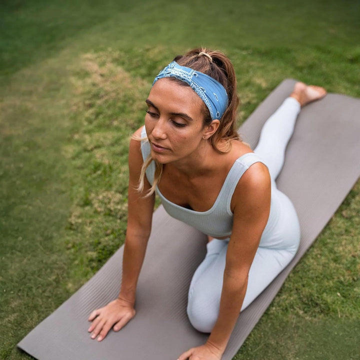 Breites, bedrucktes Stretch-Schweißband für Workout, Yoga und andere Sportarten - image 4