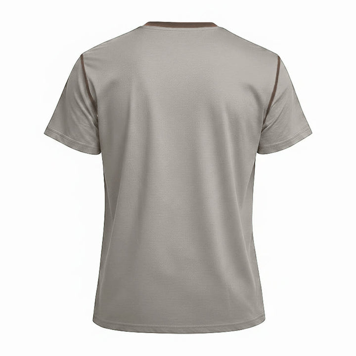 Herren-Poloshirt mit Rundhalsausschnitt und Kontrastnähten, Kurzarm - image 32