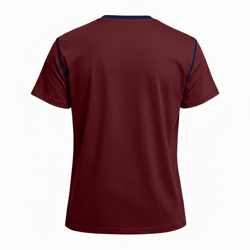 Herren-Poloshirt mit Rundhalsausschnitt und Kontrastnähten, Kurzarm - image 16