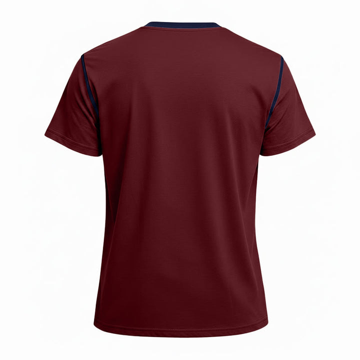 Herren-Poloshirt mit Rundhalsausschnitt und Kontrastnähten, Kurzarm - image 16