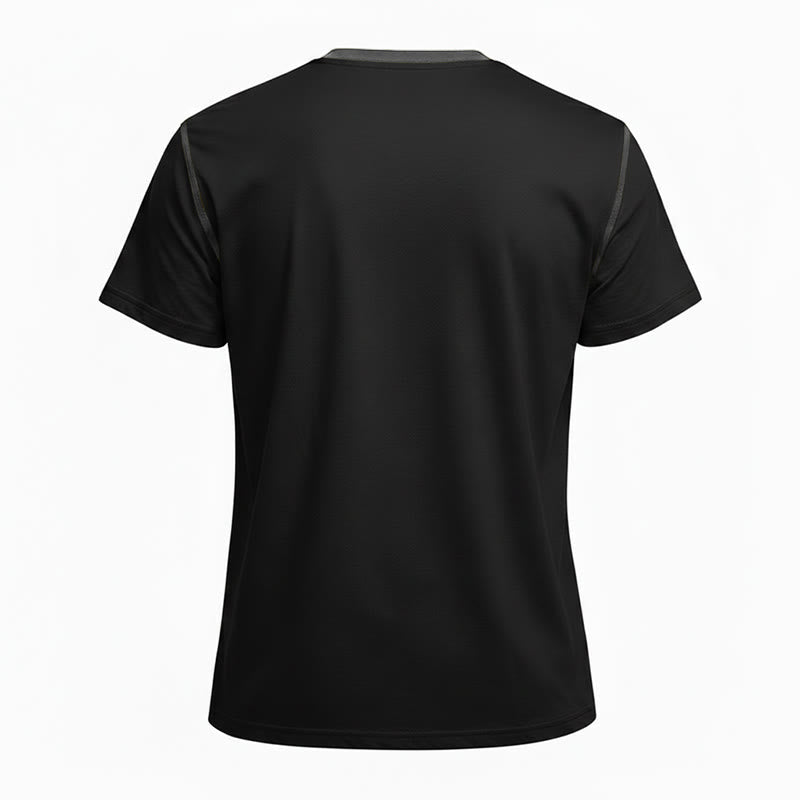 Herren-Poloshirt mit Rundhalsausschnitt und Kontrastnähten, Kurzarm - image 28