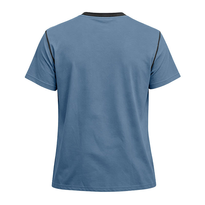Herren-Poloshirt mit Rundhalsausschnitt und Kontrastnähten, Kurzarm - image 30