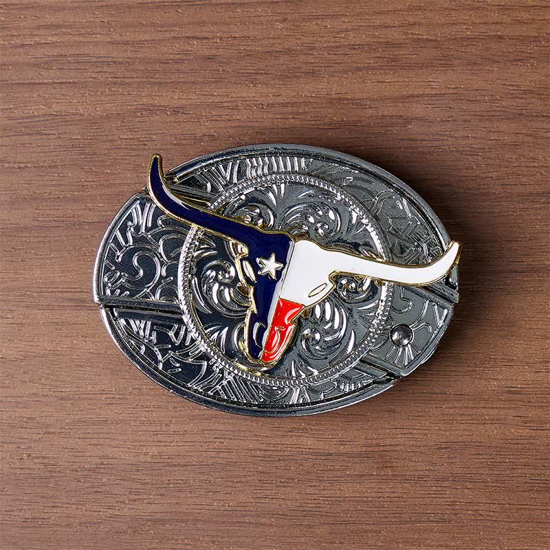 Texas-Staatsflagge Longhorn DIY Verstecktes Klappmesser Schnalle Ledergürtel - image 10