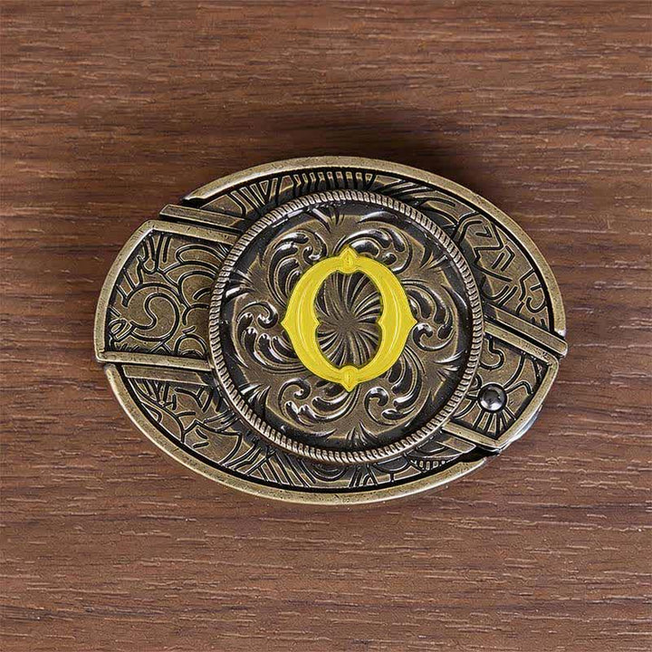 Antikbronze-Ledergürtel mit Initialen-DIY-Versteckmesserschnalle - O - Ohne Gürtel - image 23
