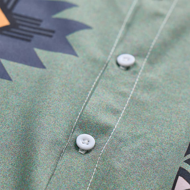 Herren-Westernhemd im Vintage-Stil mit Navajo-inspiriertem Print und zweifarbiger Gestaltung - image 5