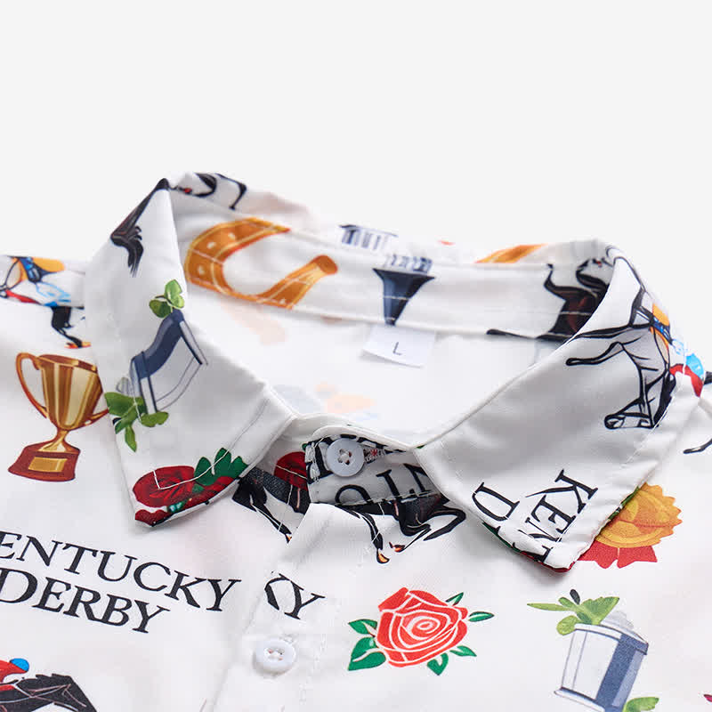 Herrenhemd mit Westernmotiven und Run For The Roses-Print - image 4