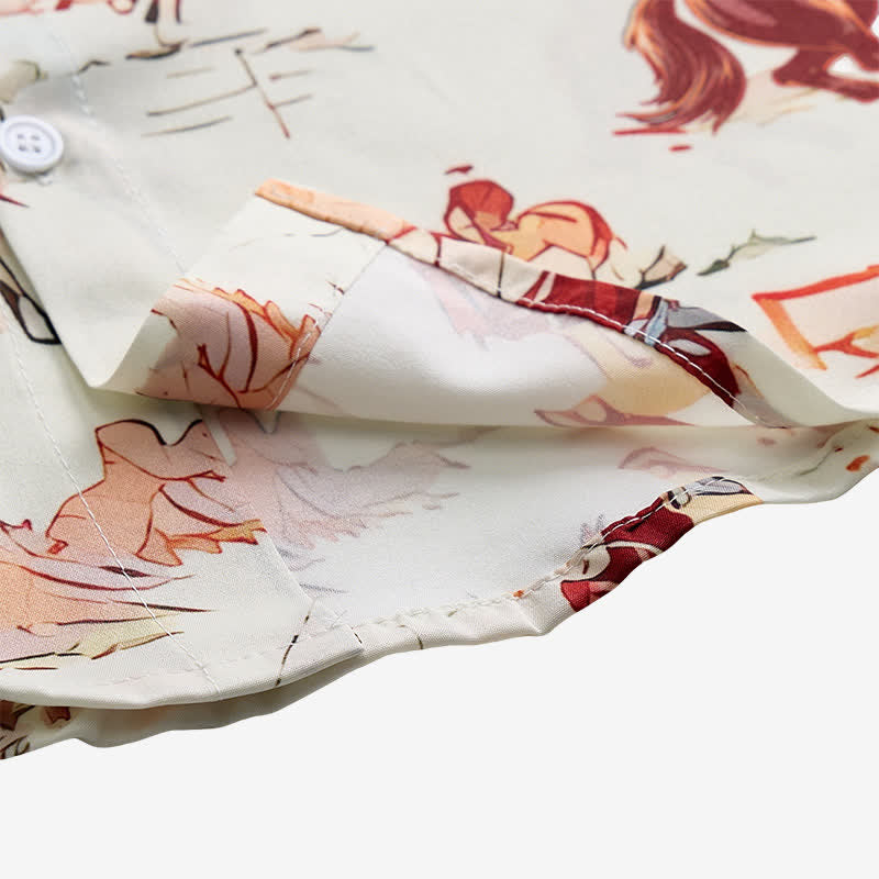 Westernhemd im Retro-Stil mit Cowboy-Lasso- und Pferdeprint für Herren - image 8