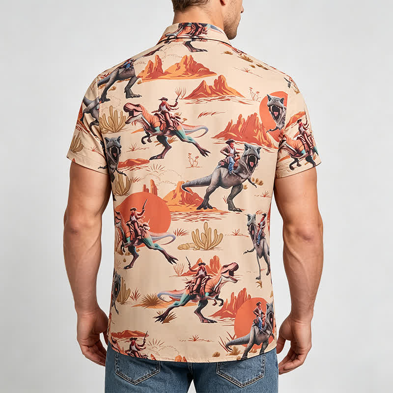 Herrenhemd mit Wildwest-Dinosaurier-Aufdruck - image 2