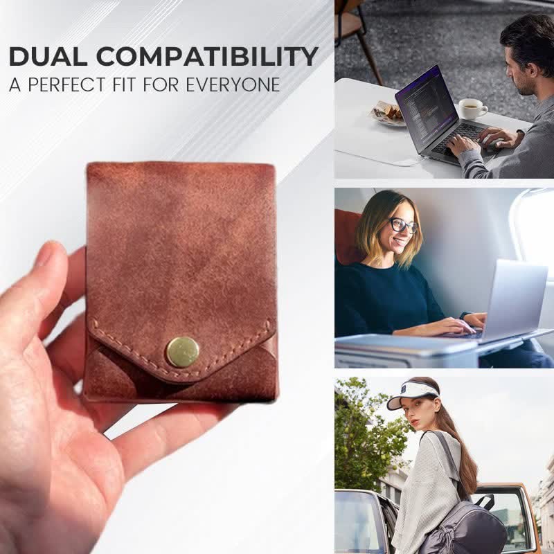 Multifunktionale, kompakte Ledergeldbörse mit Mini-Stiftfach - image 6