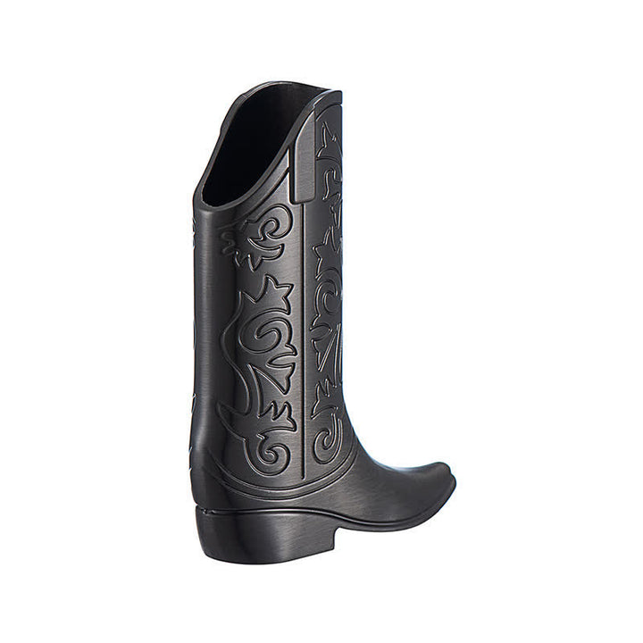 Retro-Feuerzeugetui aus Metall mit Gravur in Form eines Cowboy-Stiefels - Schwarz - image 9