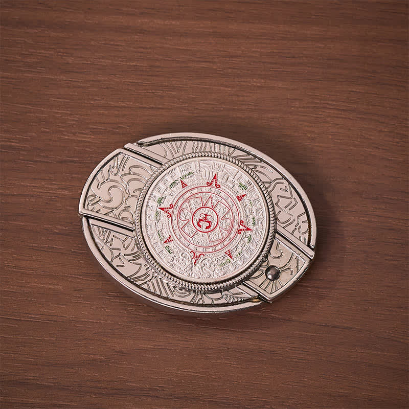 Azteken-Maya-Kalender DIY Verstecktes Klappmesser Schnalle Ledergürtel - image 9