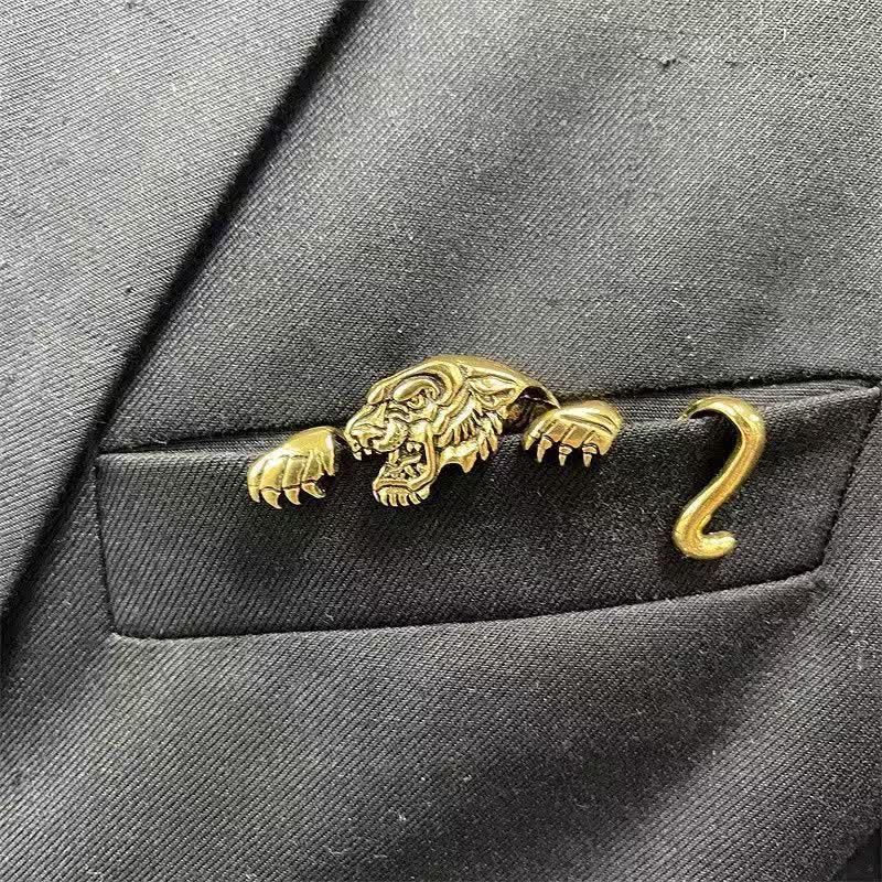 Einstecktuchhalter mit wildem Tigermotiv - image 8