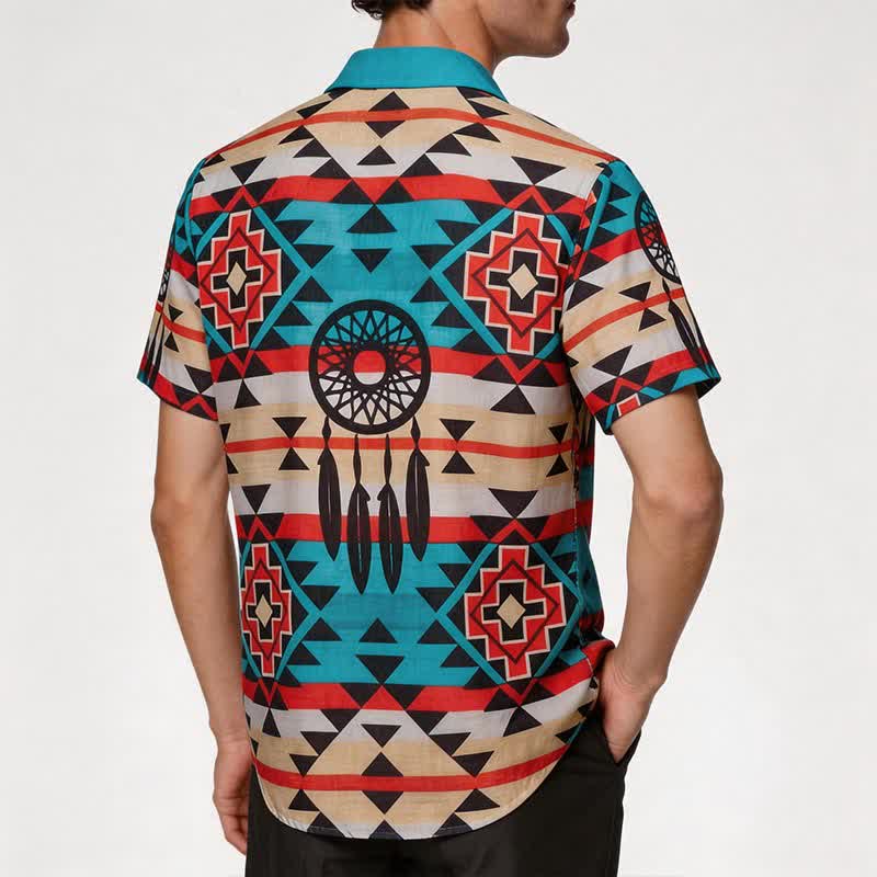 Herrenhemd mit Southwestern-Traumfänger-Aztekenmuster - image 2
