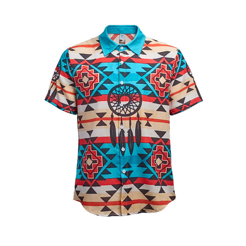Herrenhemd mit Southwestern-Traumfänger-Aztekenmuster - image 8