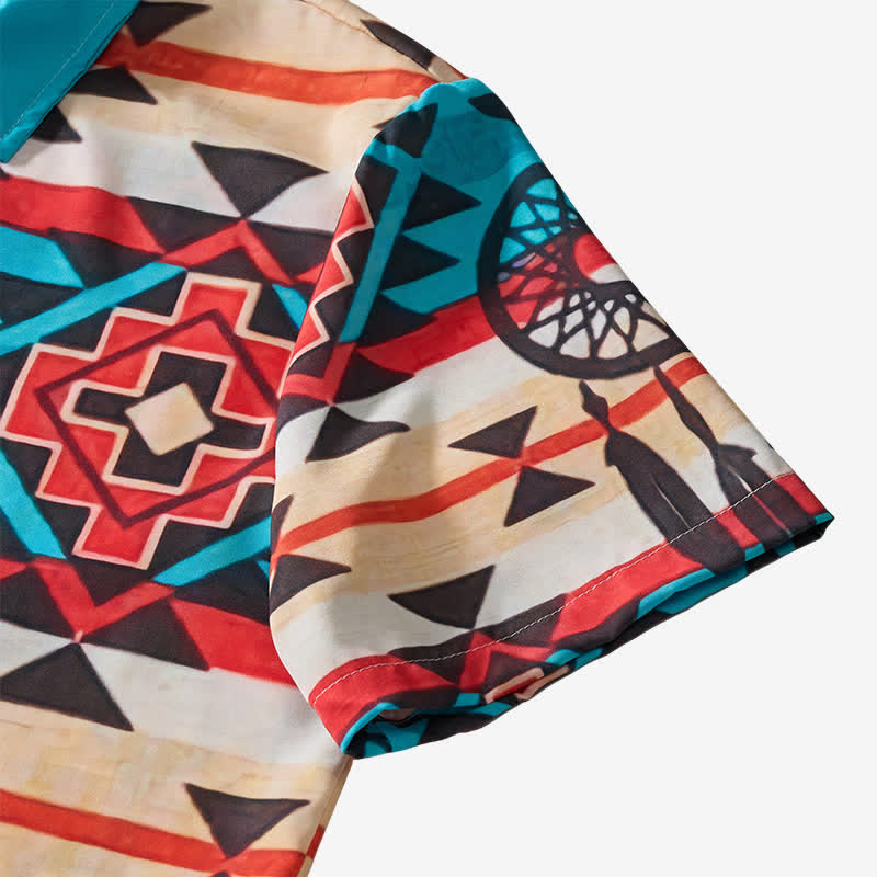 Herrenhemd mit Southwestern-Traumfänger-Aztekenmuster - image 7