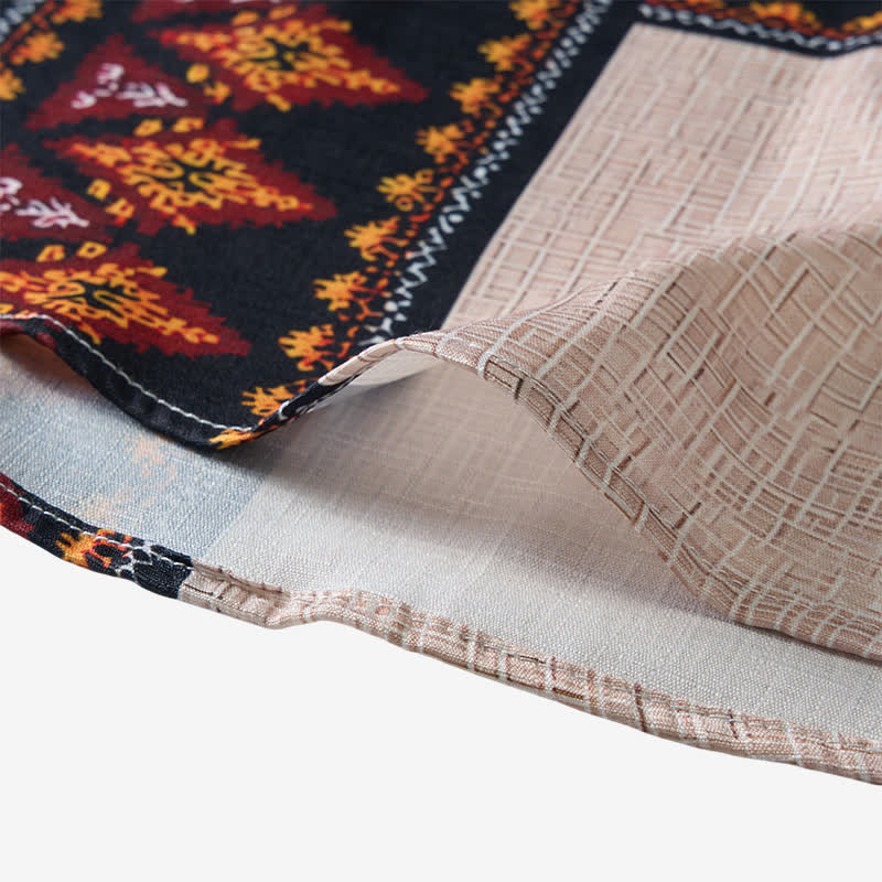 Herrenhemd im Ethno-Stil mit asymmetrischem Tribal-Print aus Leinenmischung - image 7
