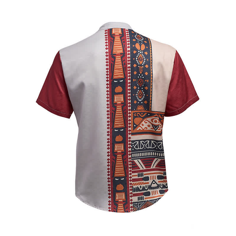 Herren-Sommerhemd im Ethno-Stil mit Patchwork-Muster, inspiriert vom Südwesten der USA - image 10