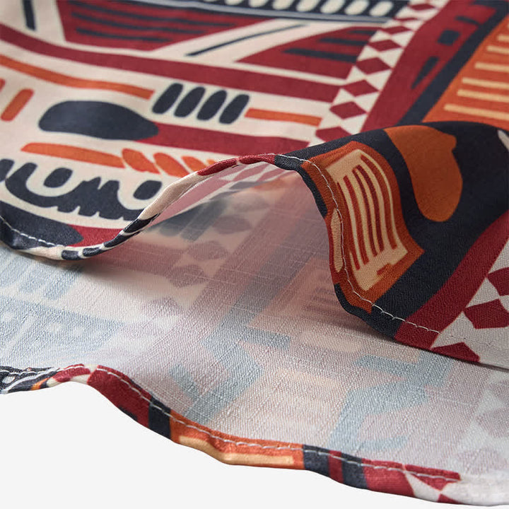 Herren-Sommerhemd im Ethno-Stil mit Patchwork-Muster, inspiriert vom Südwesten der USA - image 7