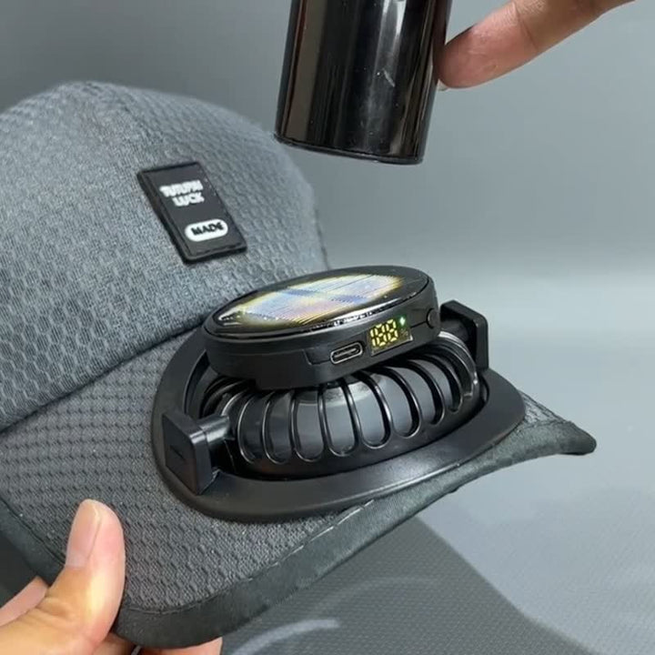 Solarbetriebene USB-Ventilator-Baseballkappe mit atmungsaktivem Mesh-Gewebe zur Kühlung - image 2