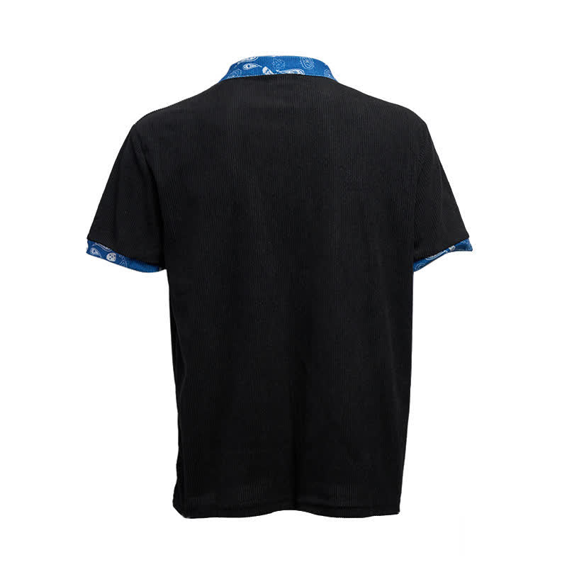 Herren-Cordhemd mit urbanem Paisley-Besatz und Schnürung - image 10