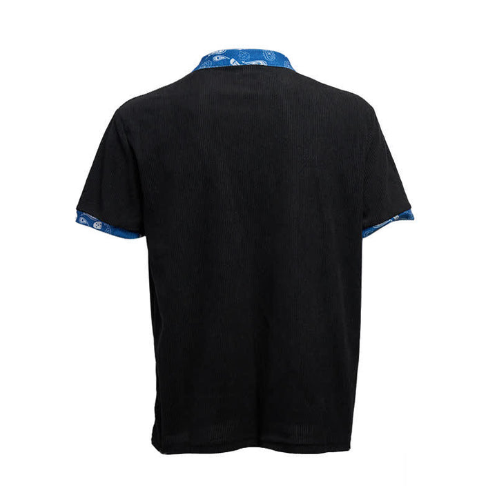 Herren-Cordhemd mit urbanem Paisley-Besatz und Schnürung - image 10