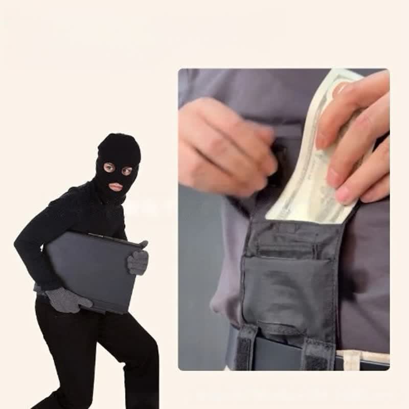 Versteckte, diebstahlsichere Reise-Bauchtasche für Reisepass und Geld - image 4
