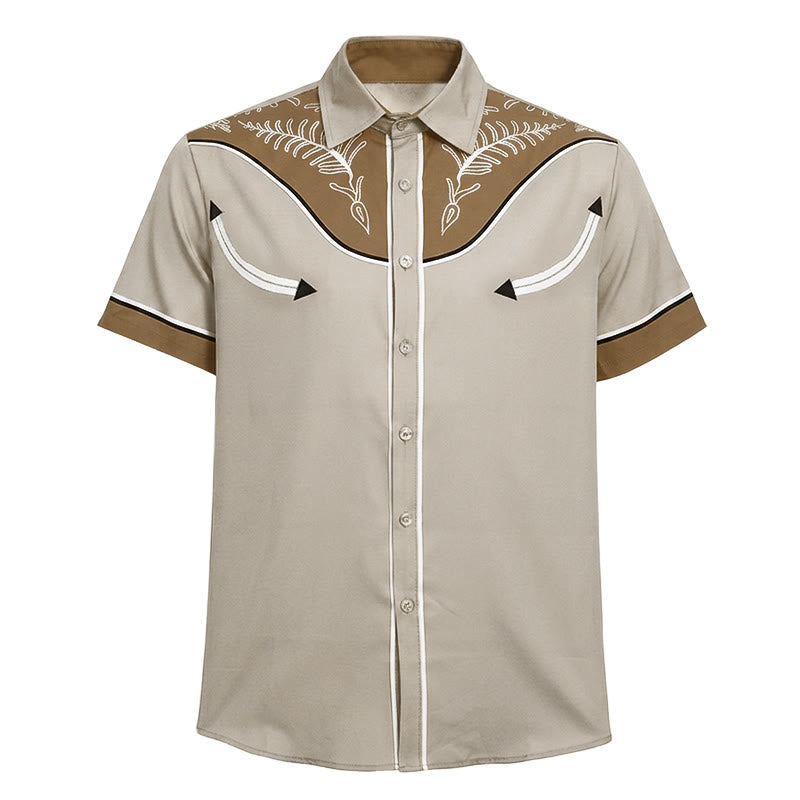 Herren-Kurzarmhemd im Westernstil mit Print und Knöpfen - image 15