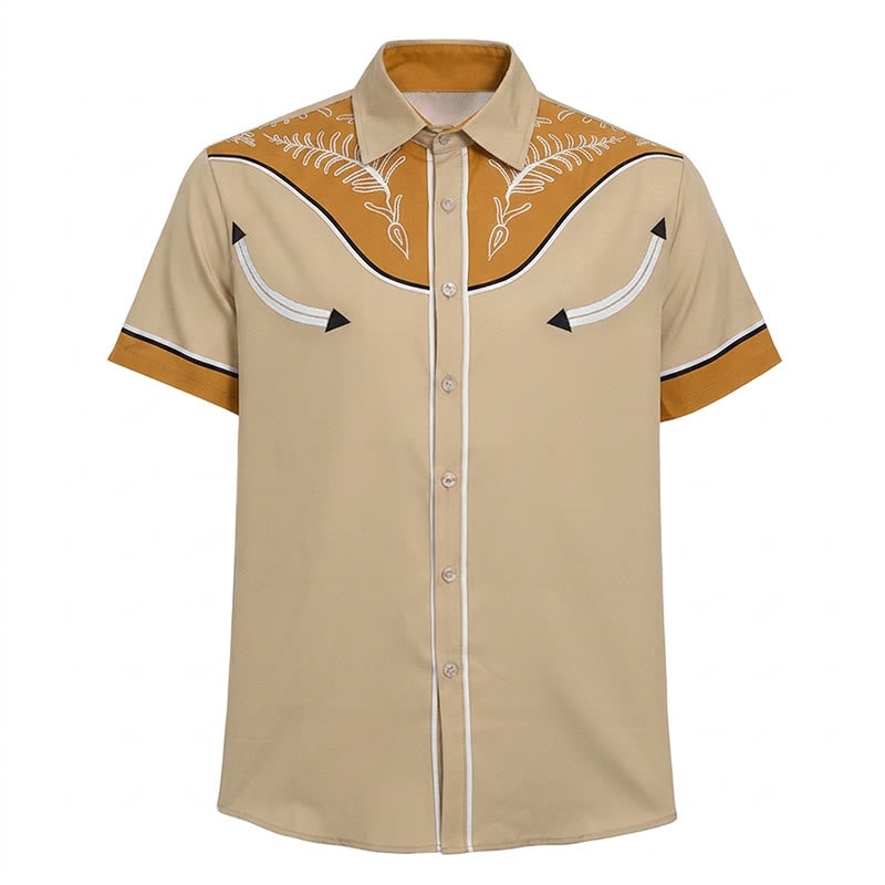 Herren-Kurzarmhemd im Westernstil mit Print und Knöpfen - image 14
