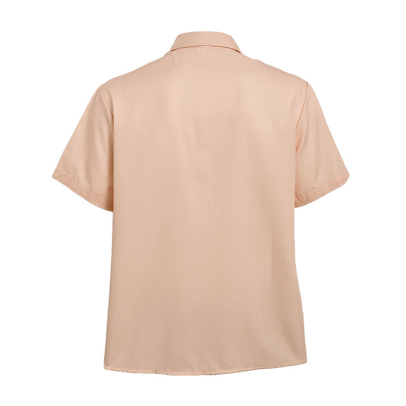 Herren-Freizeithemd mit Vintage-Lasso-Cowboy-Print und kurzen Ärmeln - image 10