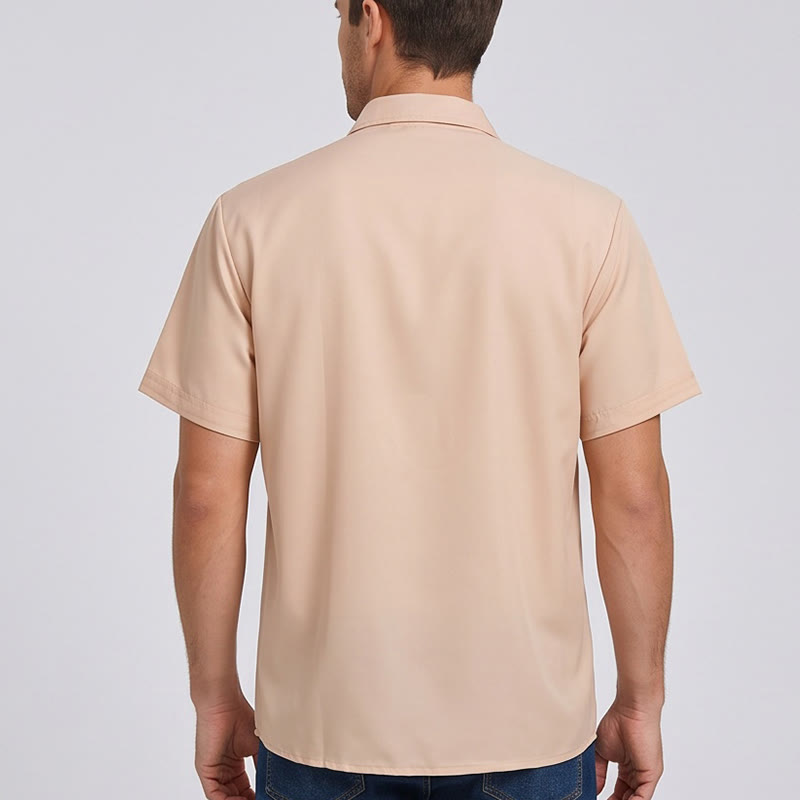 Herren-Freizeithemd mit Vintage-Lasso-Cowboy-Print und kurzen Ärmeln - image 3