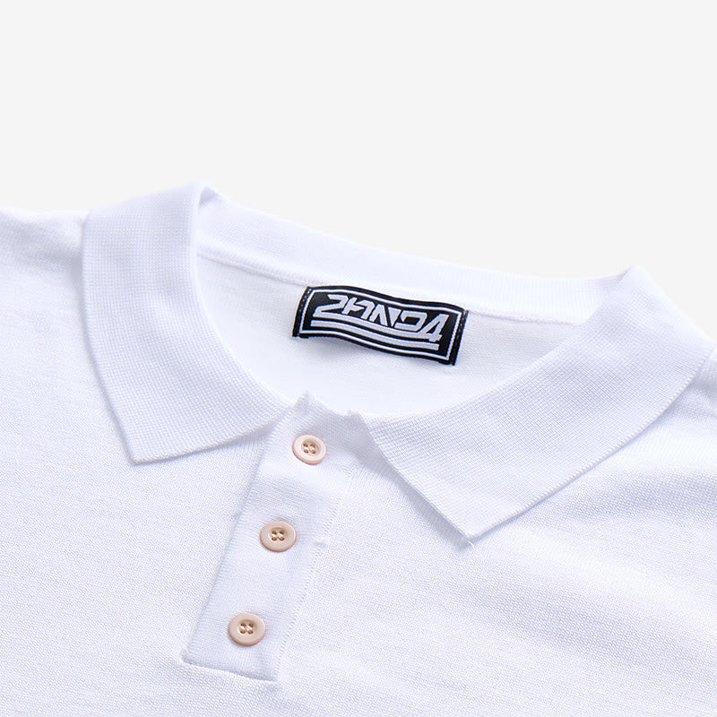 Herren-Poloshirt aus Strick, gestreift, Kurzarm, normale Passform - image 6