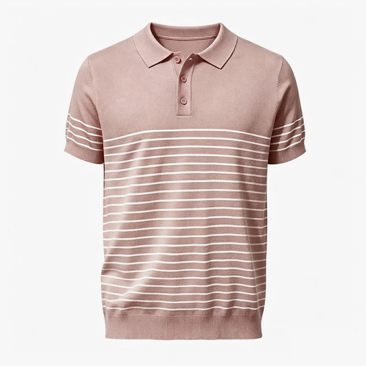 Herren-Poloshirt aus Strick, gestreift, Kurzarm, normale Passform - image 14