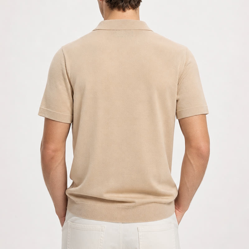 Herren-Polohemd aus Strick mit vertikalen Streifen, lässig und alltagstauglich - image 3