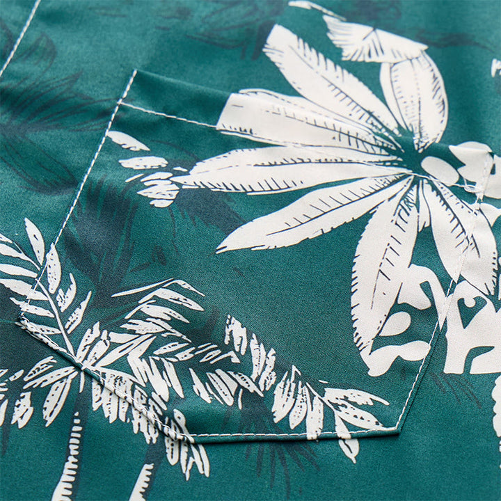 Herren-Urlaubshemd mit hawaiianischem Blumenmuster, kurzen Ärmeln und Knopfleiste - image 6