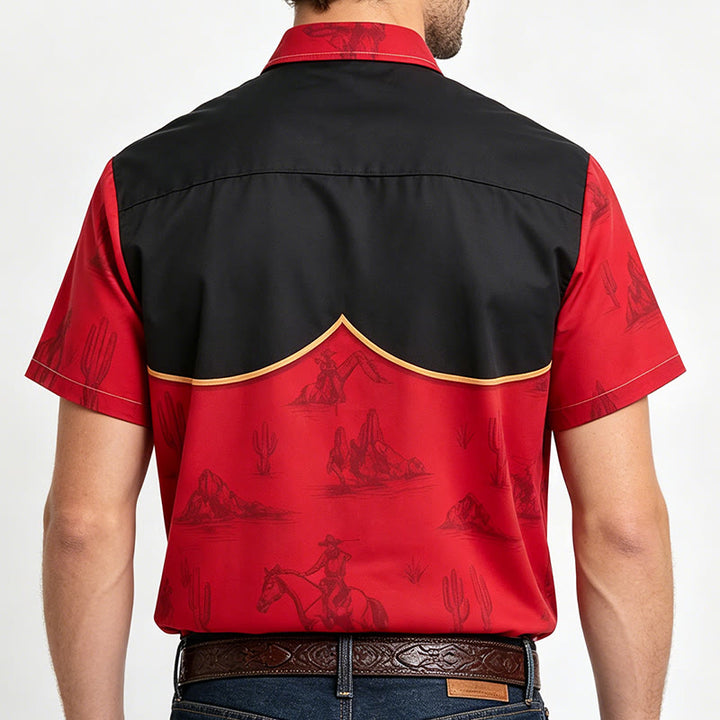 Herrenhemd mit ungewöhnlichem Alien-Katzen-Westernmotiv - image 3