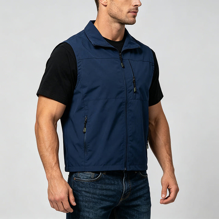 Minimalistische, leichte Outdoor-Weste für Herren mit vielen Taschen - image 2