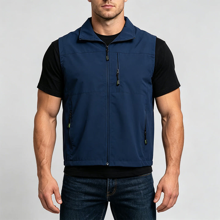 Minimalistische, leichte Outdoor-Weste für Herren mit vielen Taschen - image 1